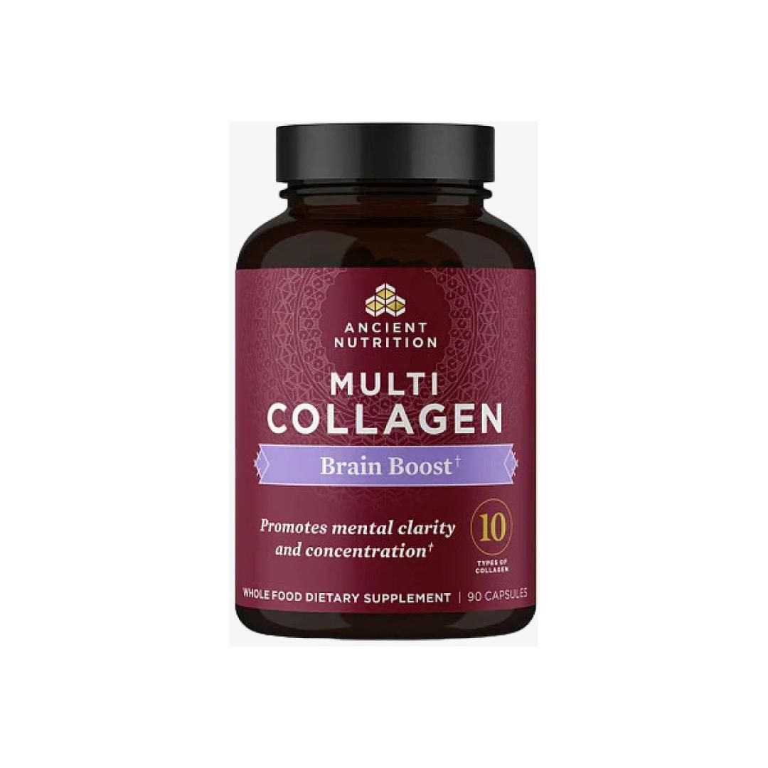 Ancient Nutrition Multi Collagen Protein Brain Boost (90 Capsules) - Glam Global UK