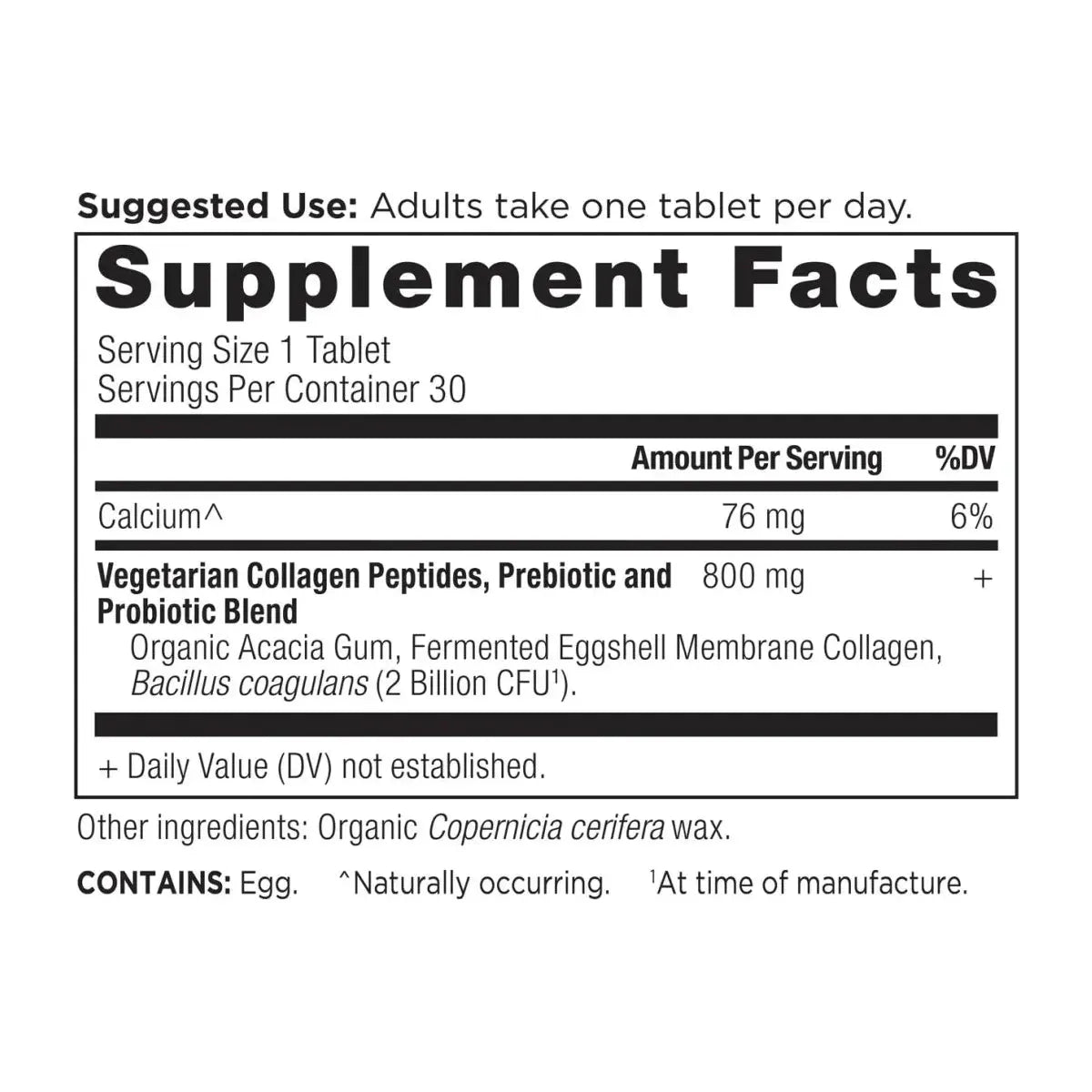 Ancient Nutrition Vegetarian Collagen Peptides Tablets - 30 Capsules - Glam Global UK