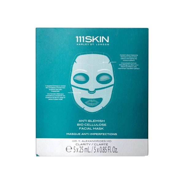 111SKIN Anti Blemish Biocellulose Facial Mask – 5 Count | Clear, Calm & Rejuvenate Skin - Glam Global UK111SKIN