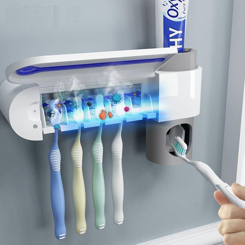 Antibacteria UV Light Toothbrush Sterilizer with Automatic Toothpaste Dispenser - Glam Global UK