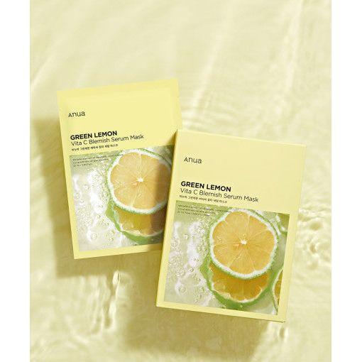 Anua Green Lemon Vita C Blemish Serum Mask 25ml X 10ea - Glam Global UK