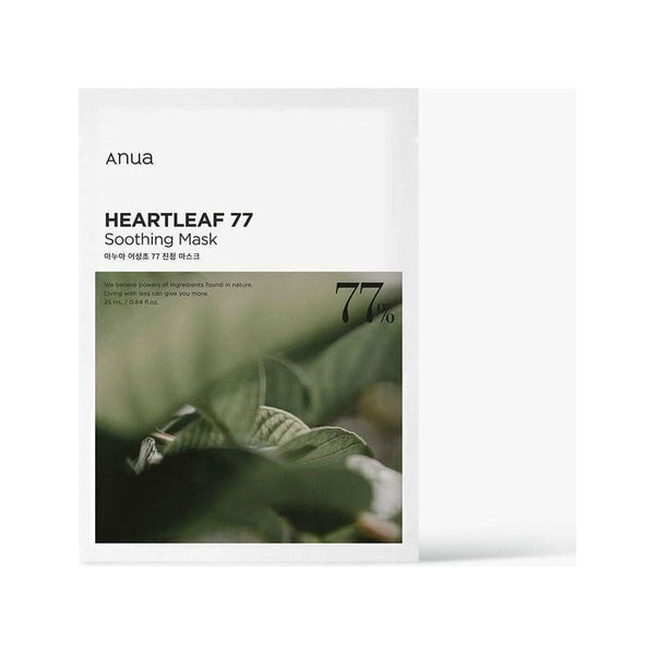 Anua HEARTLEAF 77% SOOTHING SHEET MASK 25ml X 10ea - Glam Global UKAnua