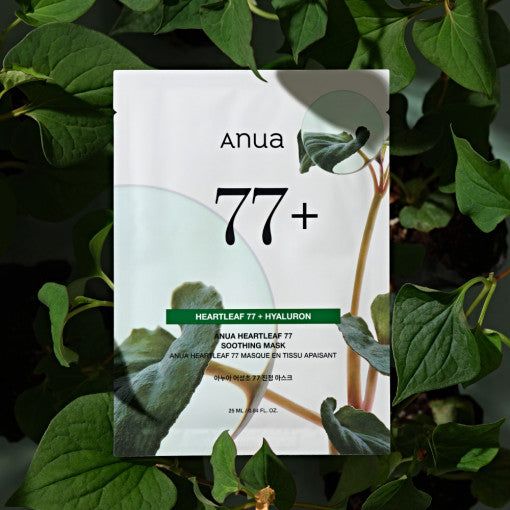 Anua HEARTLEAF 77% SOOTHING SHEET MASK 25ml X 10ea - Glam Global UK