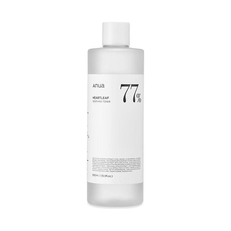 Anua HEARTLEAF 77% SOOTHING TONER 500ml - Glam Global UK