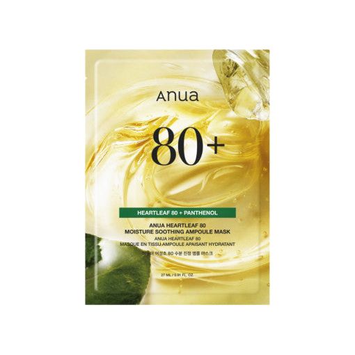 Anua HEARTLEAF 80 MOISTURE SOOTHING AMPOULE MASK 27ml X 10ea - Glam Global UK