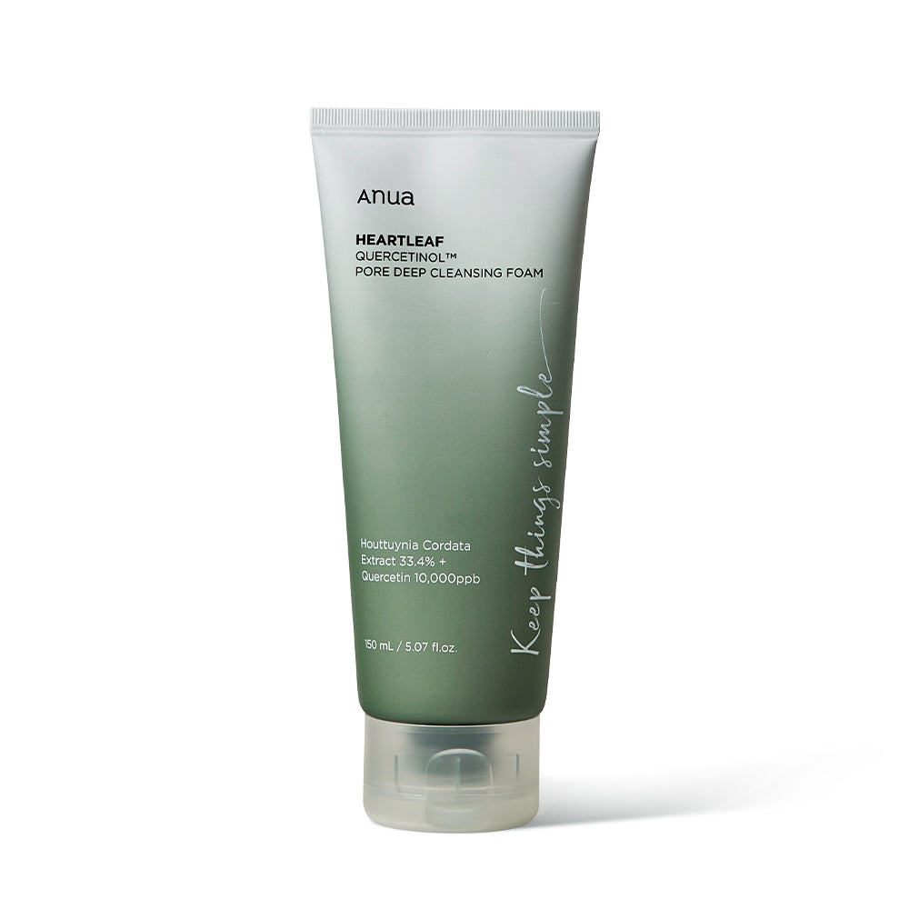 Anua HEARTLEAF QUERCETINOL PORE DEEP CLEANSING FOAM 150ml - Glam Global UK