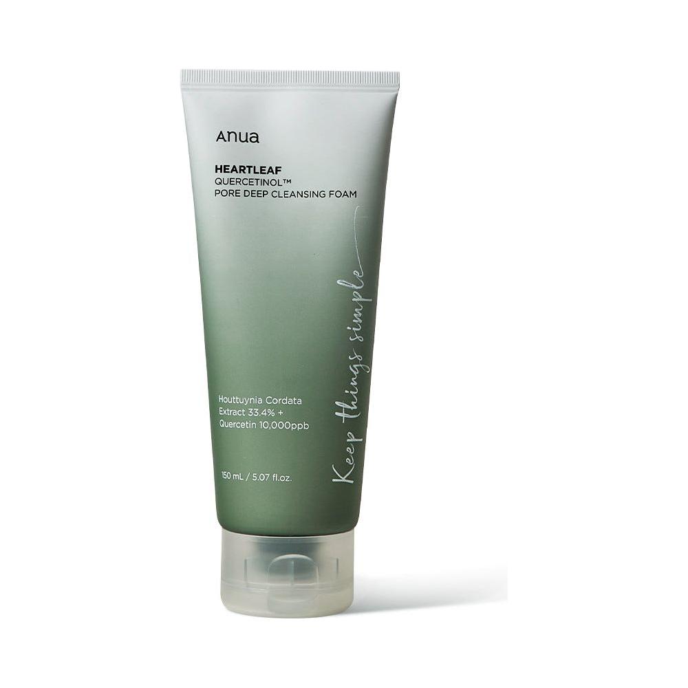 Anua HEARTLEAF QUERCETINOL PORE DEEP CLEANSING FOAM 150ml - Glam Global UK