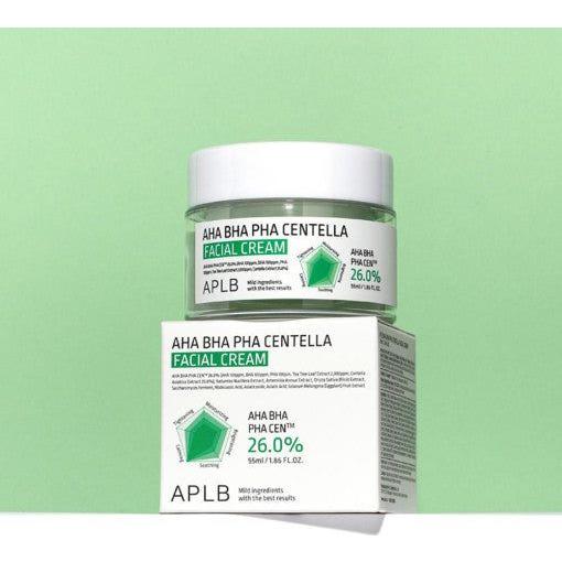 APLB AHA BHA PHA Centella Facial Cream 55ml - Glam Global UK