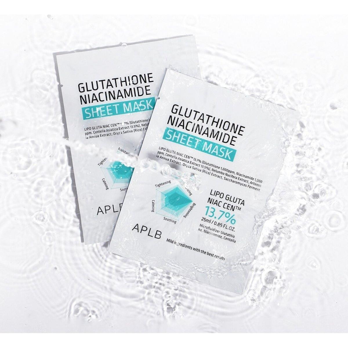 APLB Glutathioine Niacinamide Sheet Mask 25ml 10ea - Glam Global UK