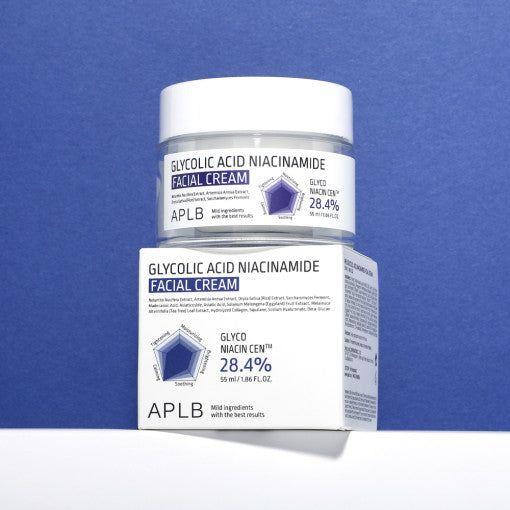 APLB Glycolic Acid Niacinamide Facial Cream 55ml - Glam Global UK