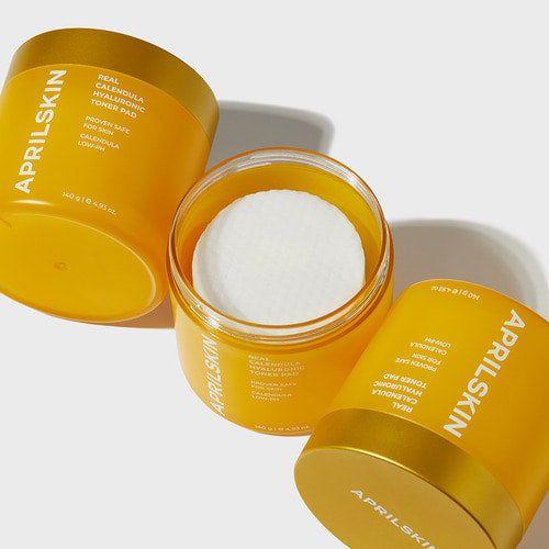 APRILSKIN Calendula PHA Hyaluronic Toner Pads 140g - Glam Global UK