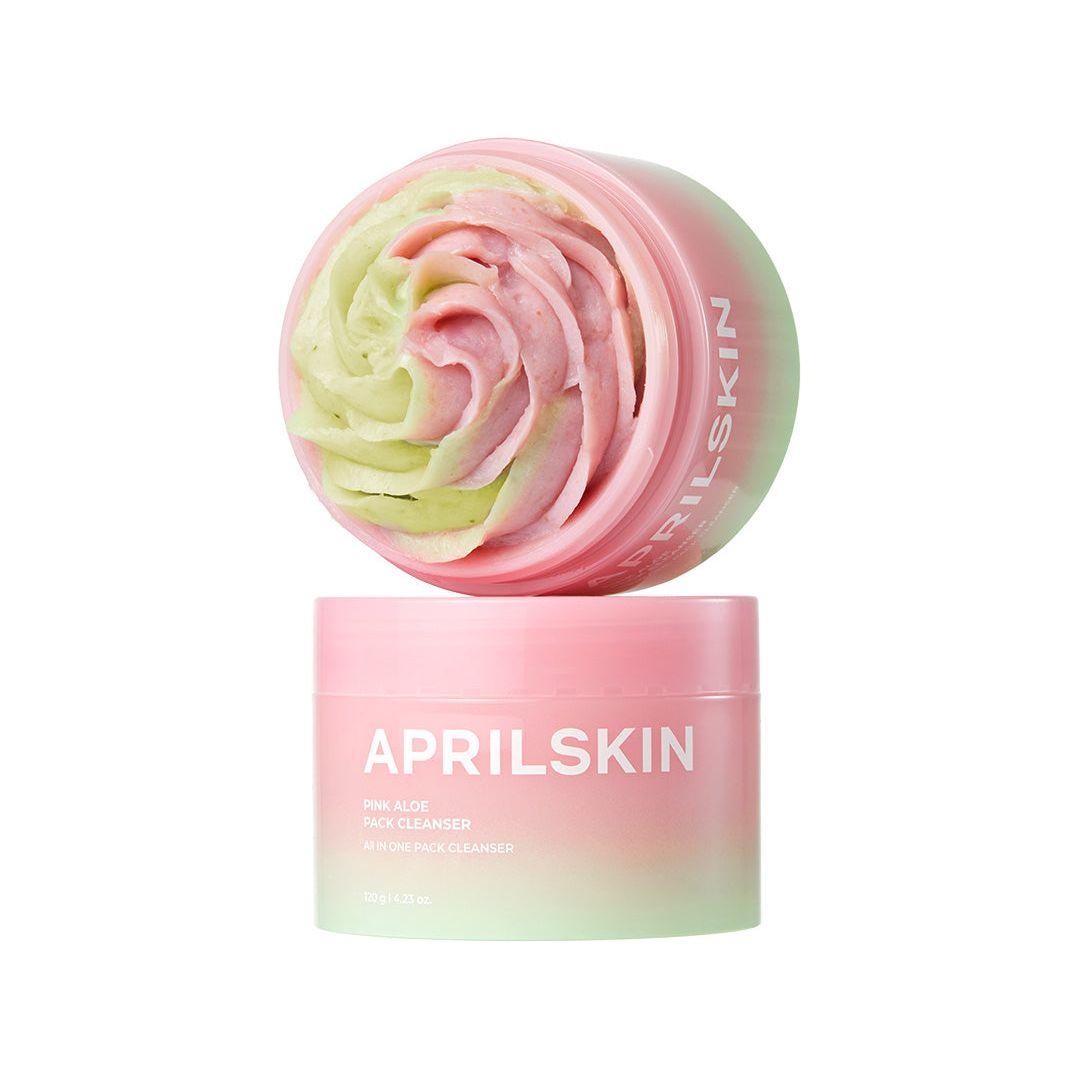 APRILSKIN Pink Aloe Mask - to - Foam Soothing Cleanser 120g - Glam Global UK