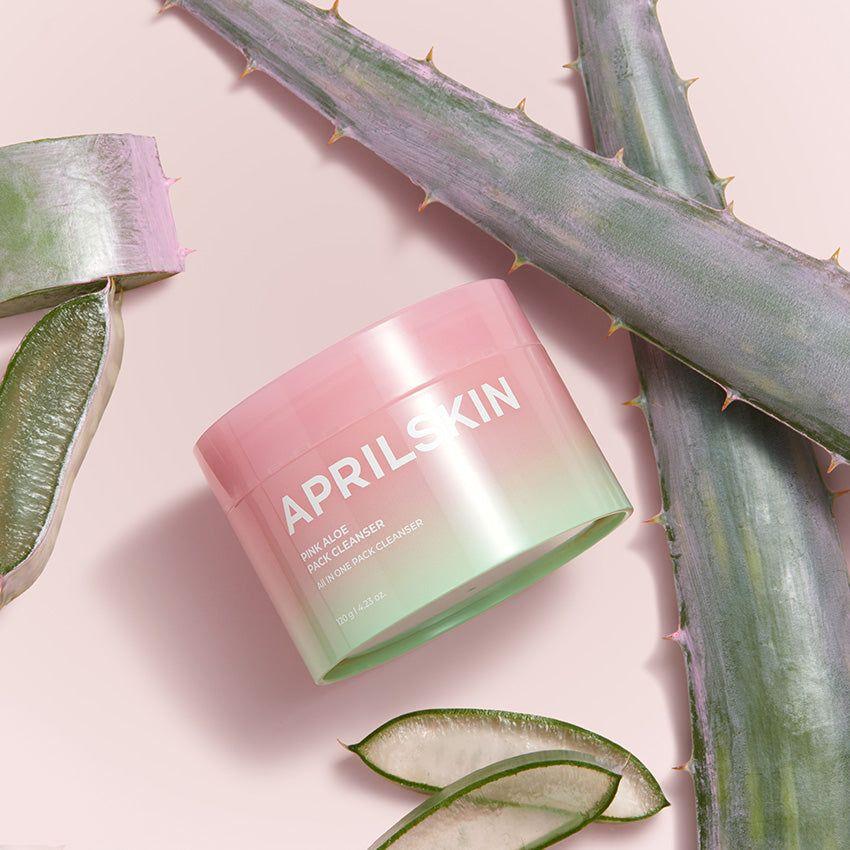 APRILSKIN Pink Aloe Mask - to - Foam Soothing Cleanser 120g - Glam Global UK