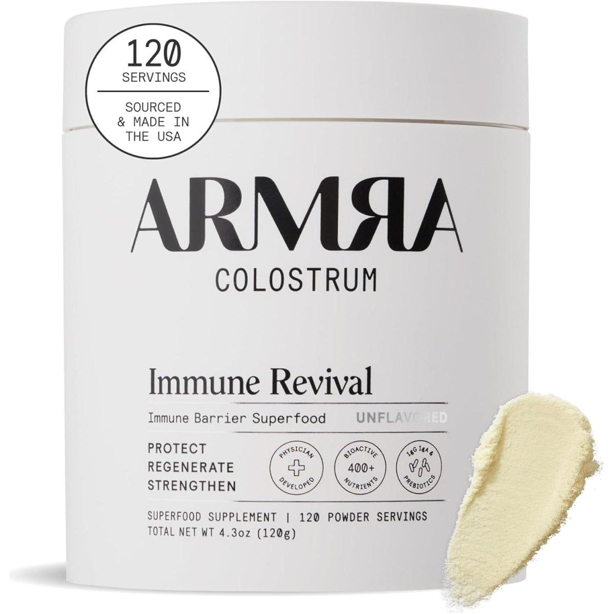 Armra Colostrum™ Premium Powder, Grass Fed, Gut Health Bloating - 120 Servings - Glam Global UK