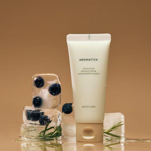 AROMATICA Circulating Massage Cream Juniper Berry & Lemon 100ml - Glam Global UKAROMATICA