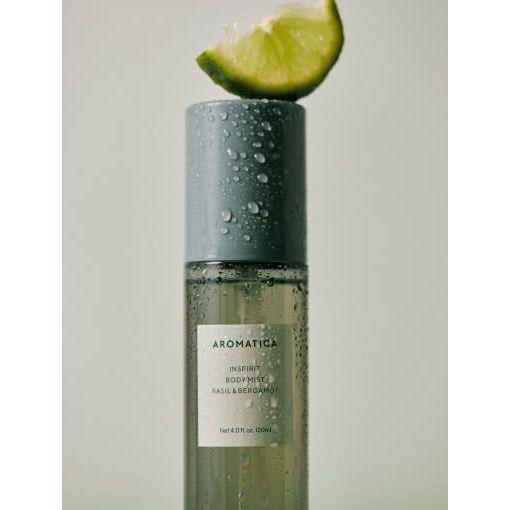 AROMATICA Inspirit Body Mist Basil & Bergamot 120ml - Glam Global UK