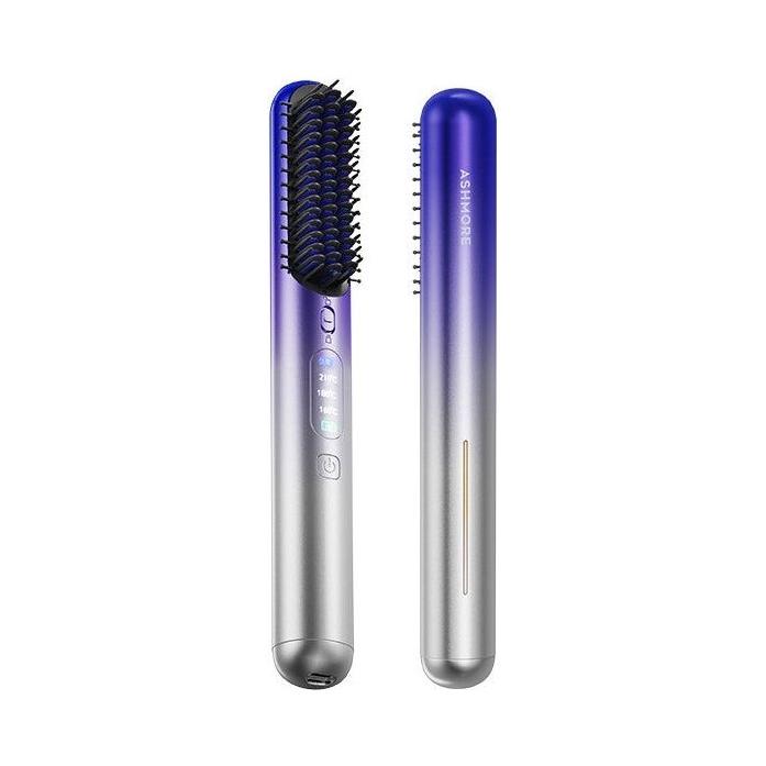 ASHMORE Platinum Negative Ion Hair Straightening Comb - Glam Global UK