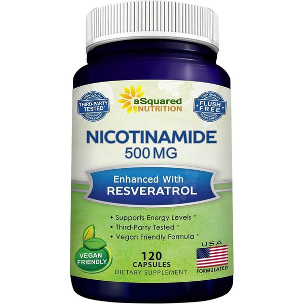 aSquared Nutrition Nicotinamide with Resveratrol - 120 Veggie Capsules - Glam Global UKaSquared Nutrition