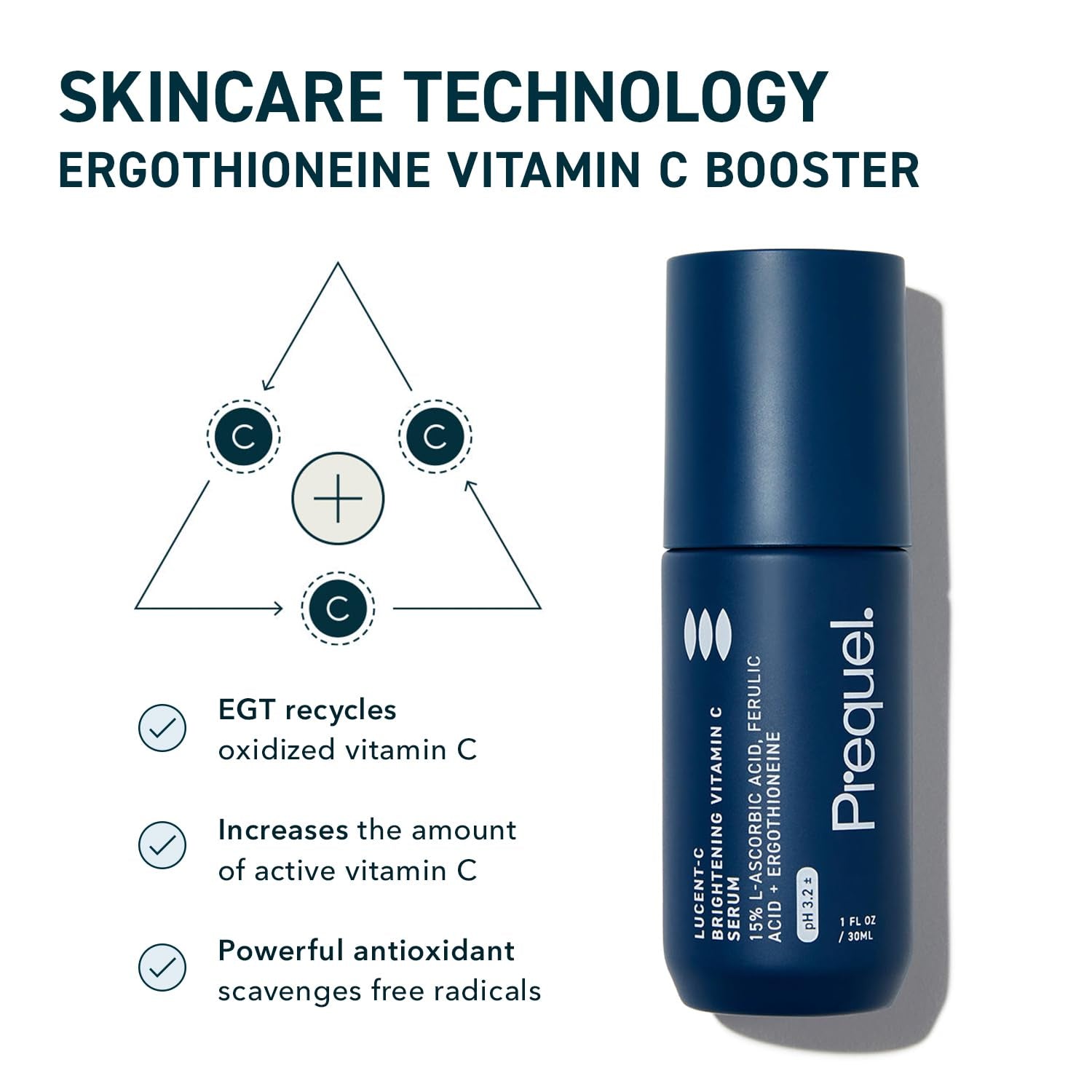 Prequel Lucent-C Brightening Vitamin C Serum – 30ml | Radiance, Firmness & Even Skin Tone