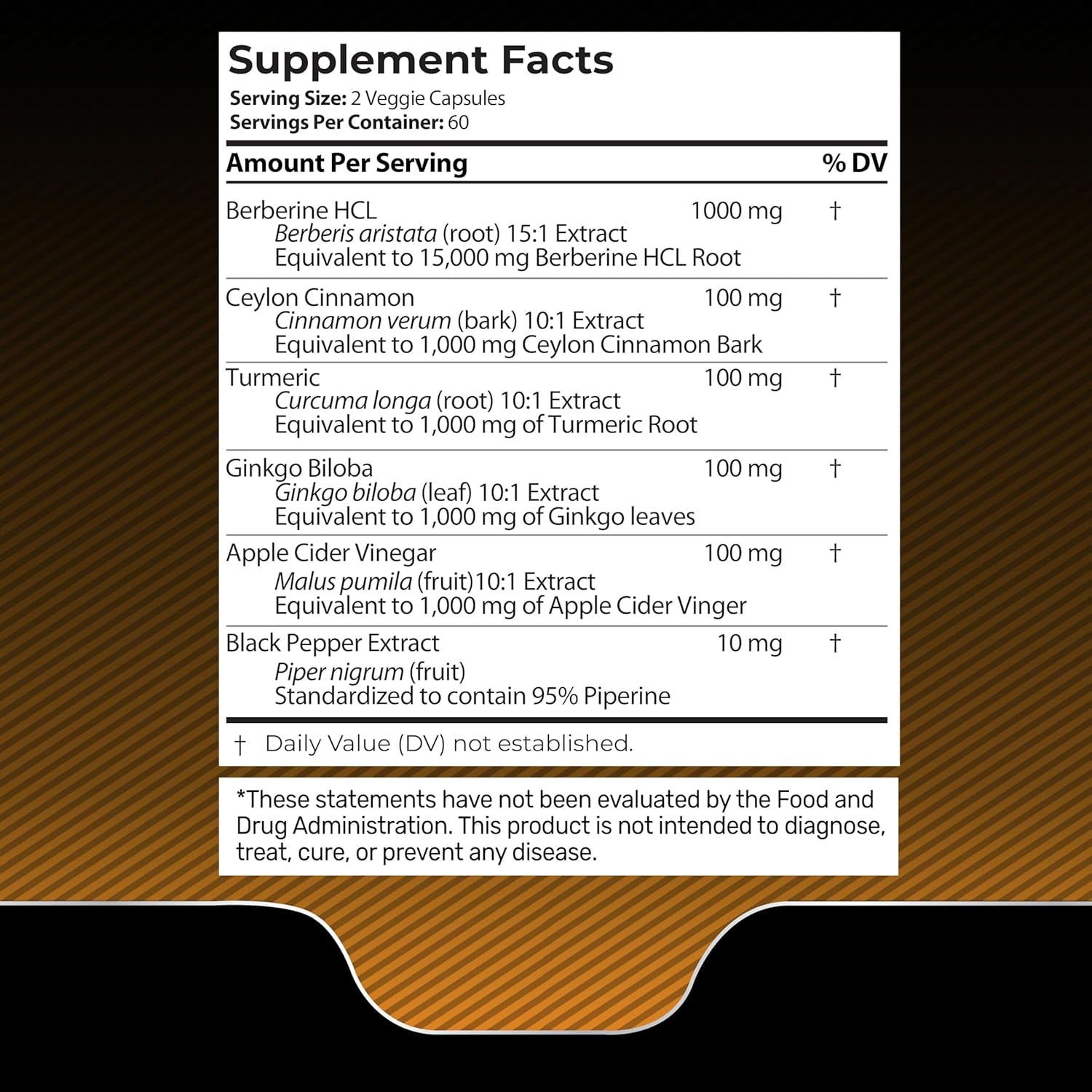 WELLNESS LABSRX Ceylon Cinnamon Berberine 15,000MG - 120 Capsules