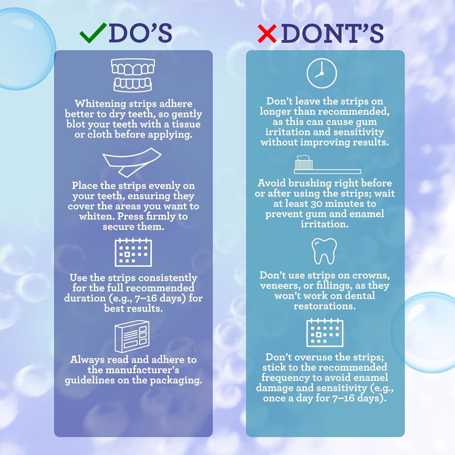 GuruNanda Premium Whitening Strips – 7 Treatments (14 Strips) | Fast Whitening, Stain Removal & Enamel Care