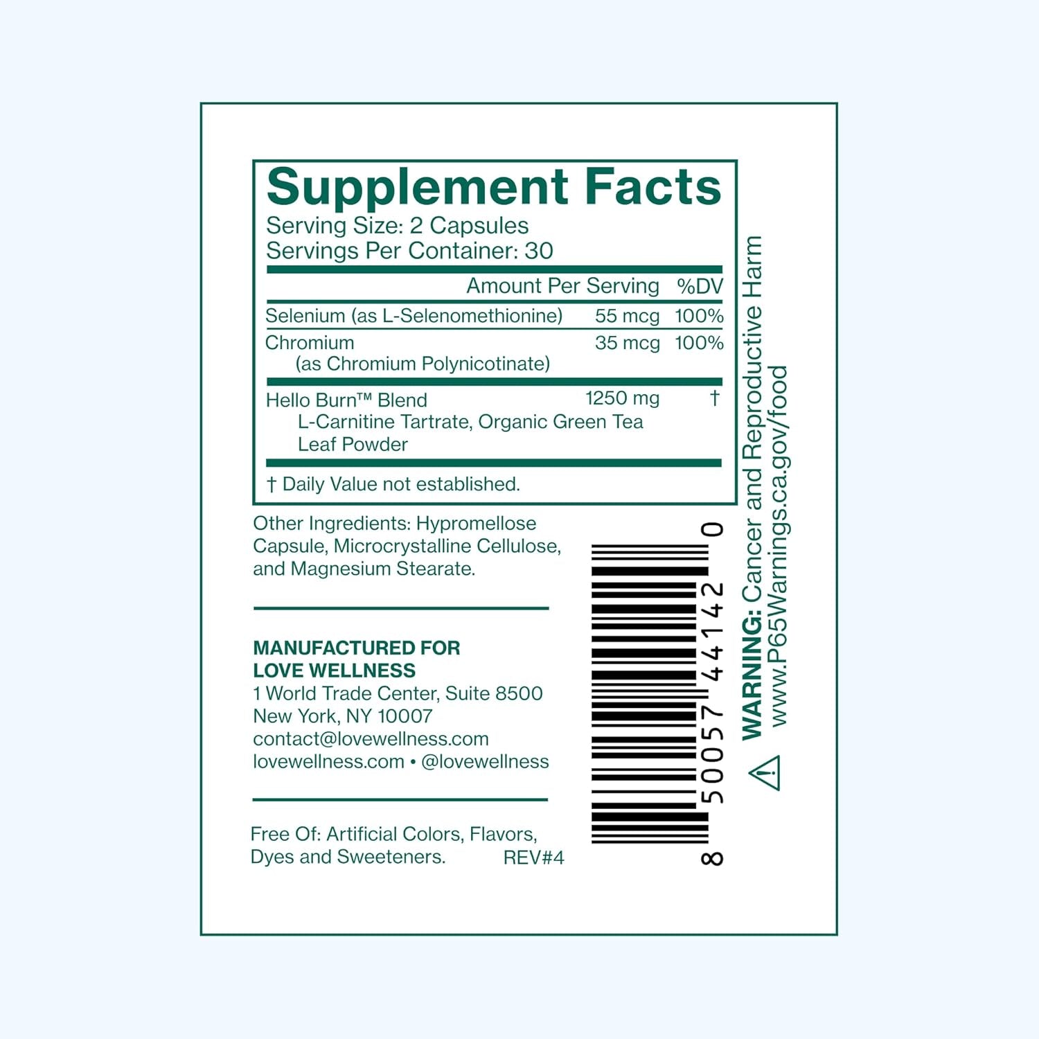 Love Wellness Hello Burn Balance – 60 Capsules | Metabolism, Hormonal & Energy Support