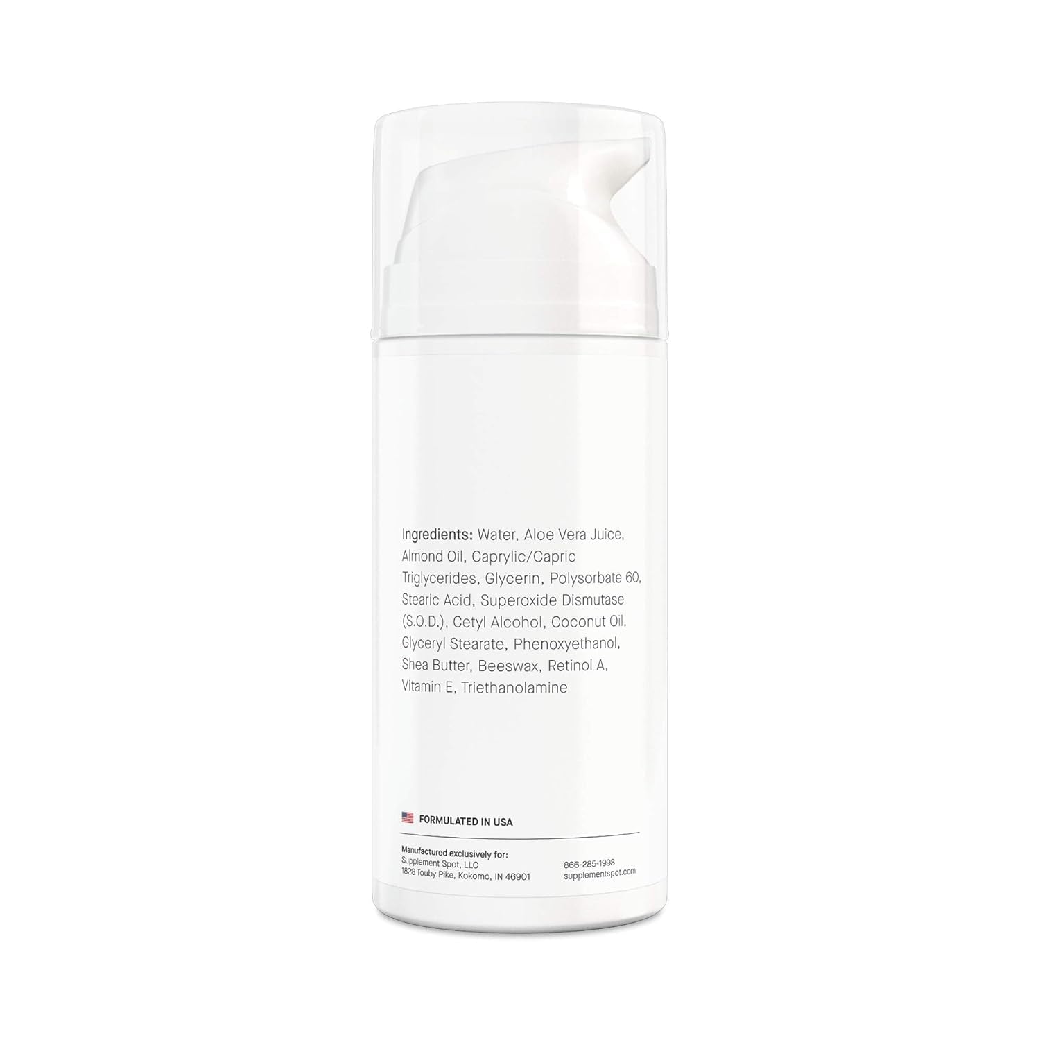 Supplement Spot SOD Cream – 3.4 fl oz | Powerful Anti-Aging Moisturizer with Superoxide Dismutase for Smooth, Youthful Skin