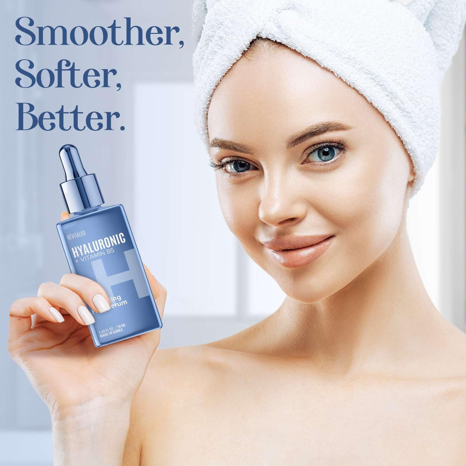 RevitaLux Hyaluronic Acid + Vitamin B5 Hydrating Face Serum – 50ml | Deep Hydration & Skin Smoothing Formula