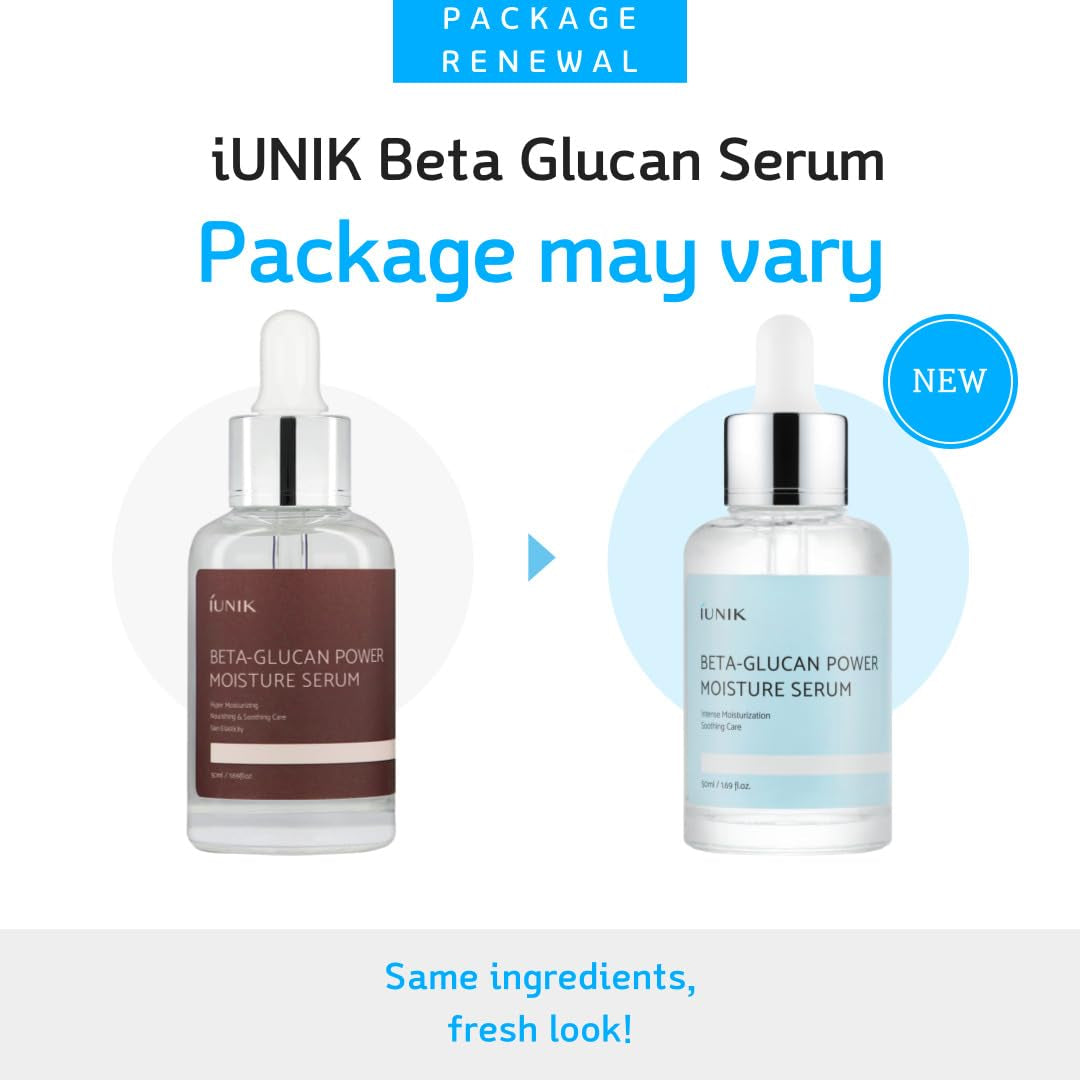 iUNIK Beta-Glucan Power Moisture Serum – 50ml | Ultra-Hydrating Serum for Dry & Sensitive Skin