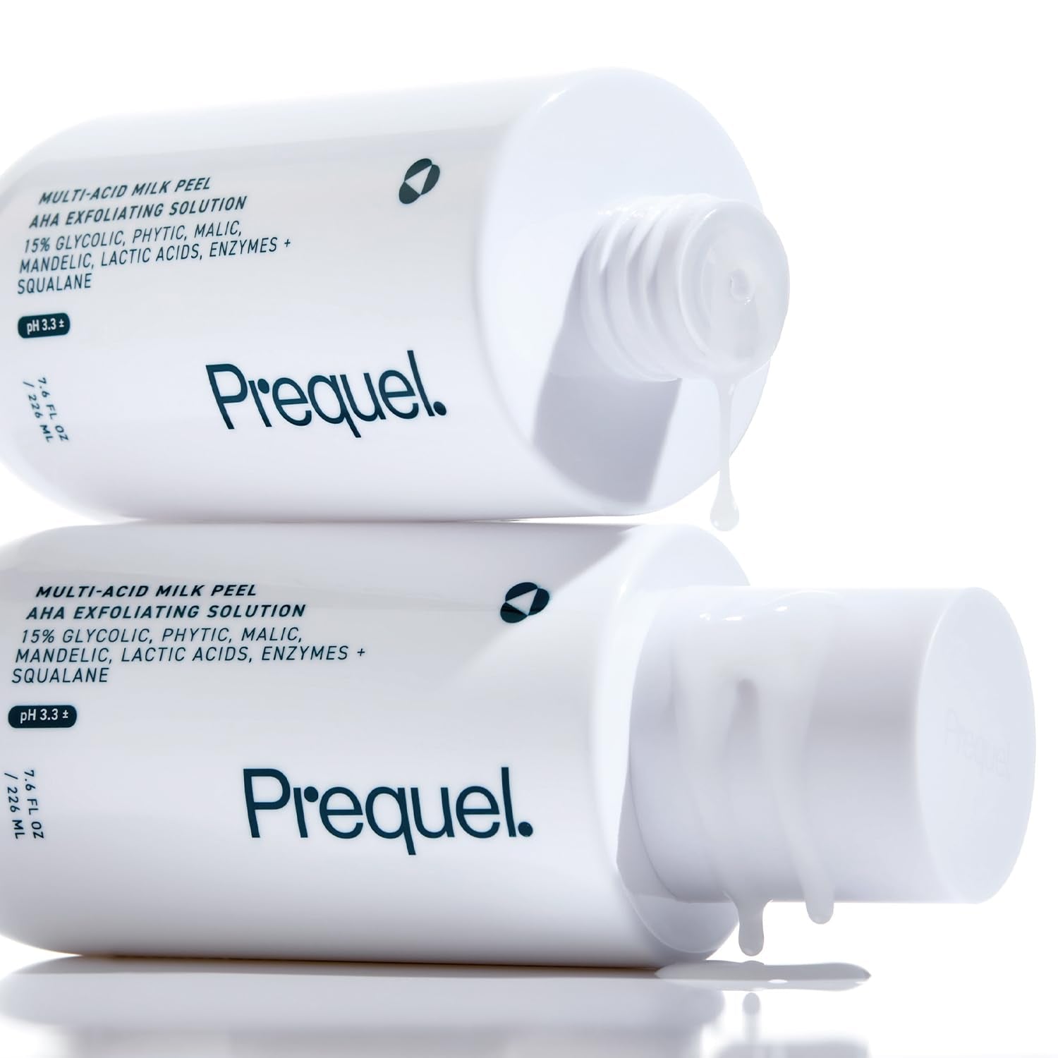 Skin Multi-Acid Milk Peel, Professional Exfoliating Solution. 15% Glycolic Acid Face Peel with Lactic Acid and Enzymes. Hydrating Chemical Exfoliant. Clinical Strength Formula, 7.6Oz Bottle.