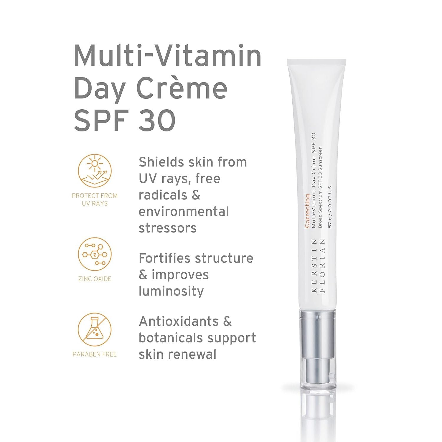 Kerstin Florian Multi-Vitamin Day Crème SPF 30 – 57g | Daily Hydration & Broad-Spectrum Sun Protection