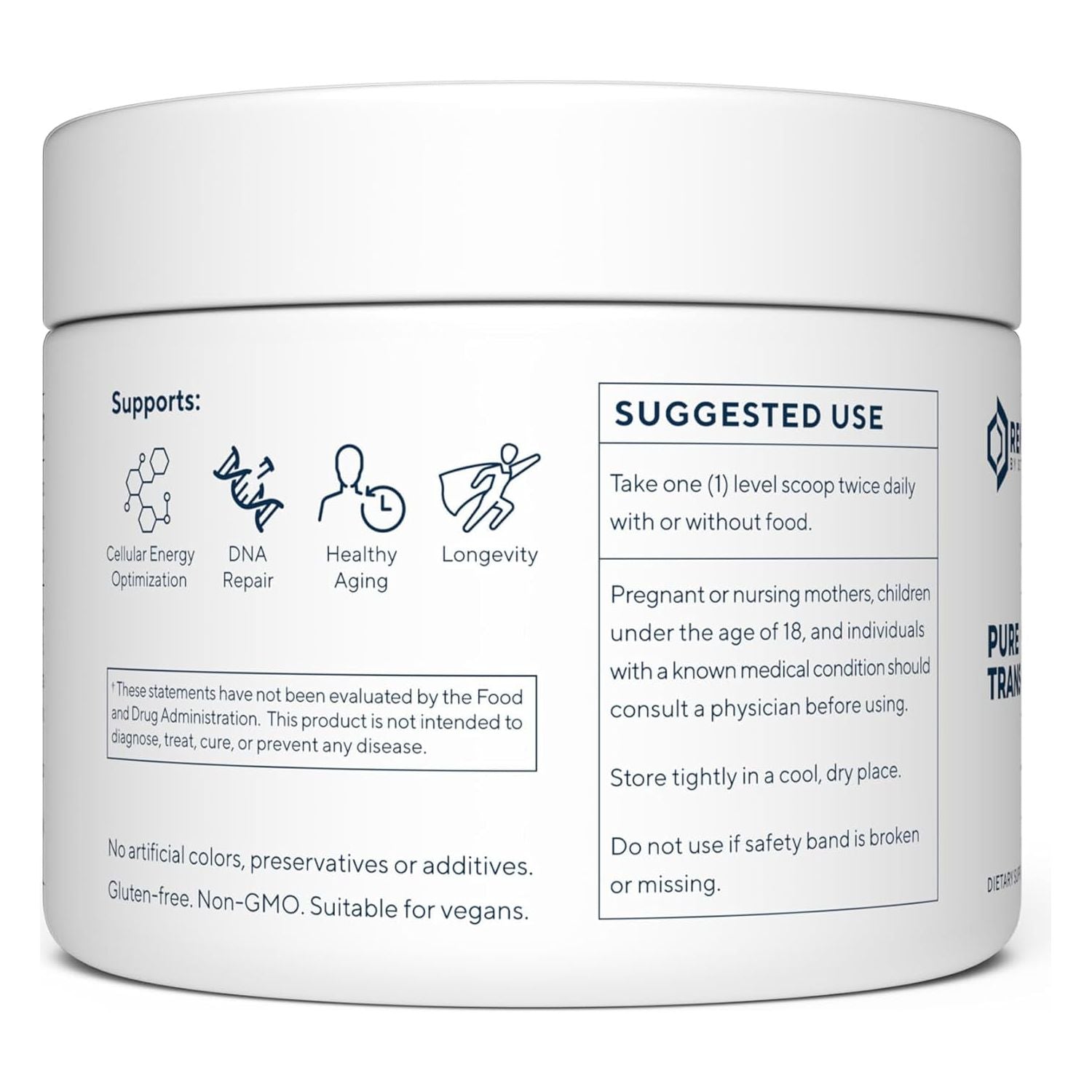 Renue By Science PURE Trans-Resveratrol – 100g | Ultra-Pure Antioxidant Powder for Longevity, DNA Repair & Metabolic Health