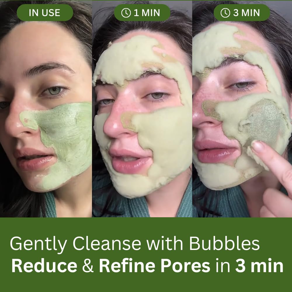 P.CALM Holy Basil BP.CALM Holy Basil Bubble Deep Mask – 90g | Blackhead & Pore-Cleansing Clay-to-Bubble Mask