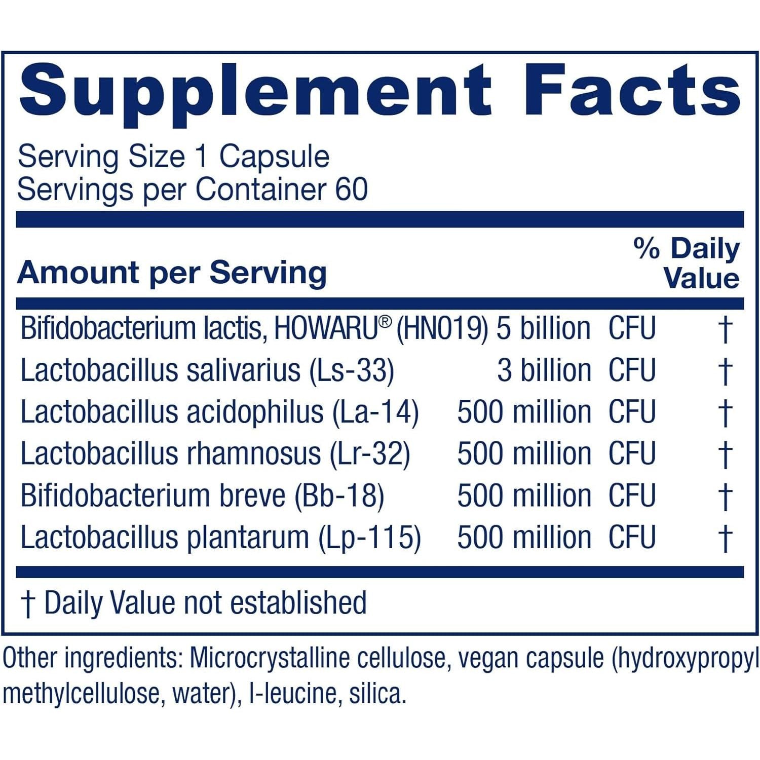 Vitanica Flora Symmetry – 60 Capsules | Multi-Species Probiotic for Digestive & Gut Health