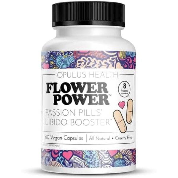 Flower Power “Passion Pills” Libido Booster – 60 Capsules | Enhance Desire, Energy & Intimate Vitality