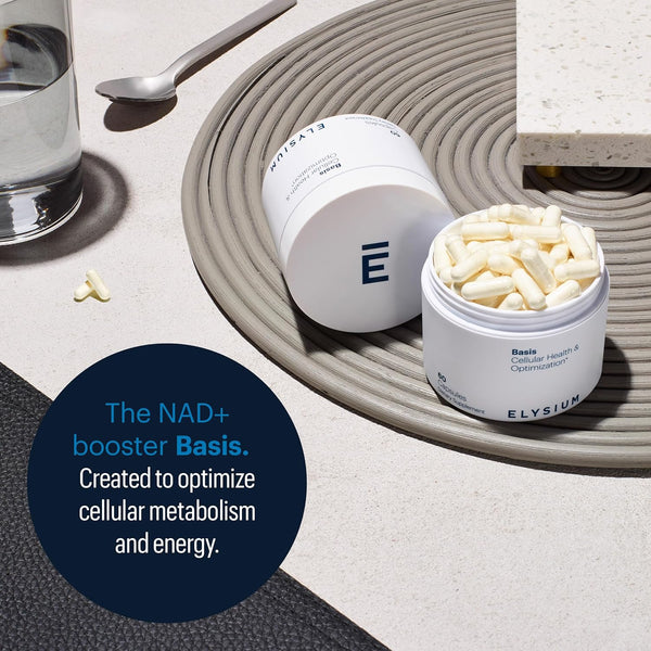 ELYSIUM Basis Cellular Health & Optimization – 60 Capsules | Boost NAD+ & Support Healthy Aging