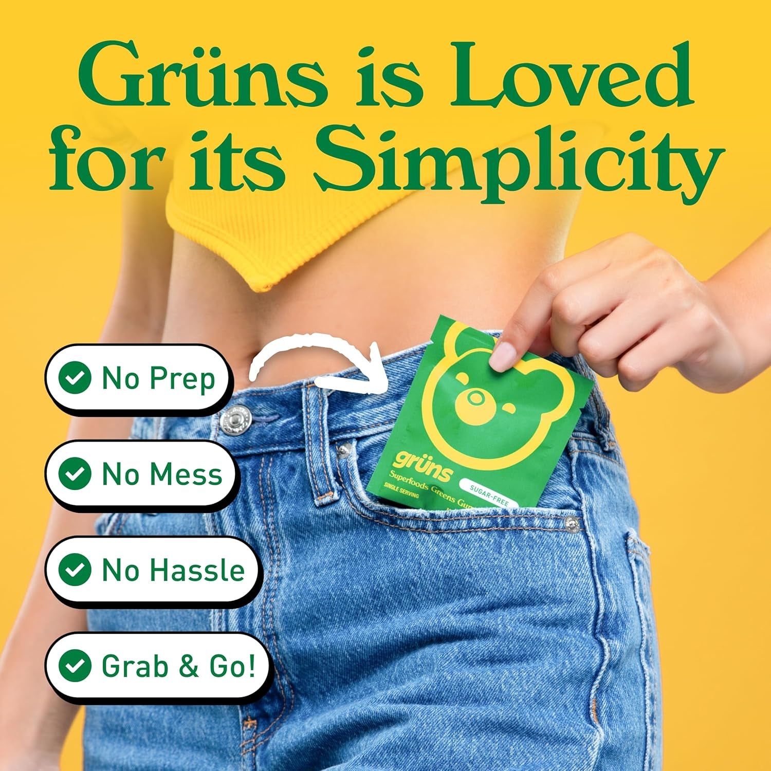 Adults Super Greens Gummies, Multivitamin Superfood Gummy Bears with Spirulina, Chlorella, Prebiotics & Fiber for Digestive Health, Adaptogens Supplement with 20 Vitamins & Minerals, 28 Count