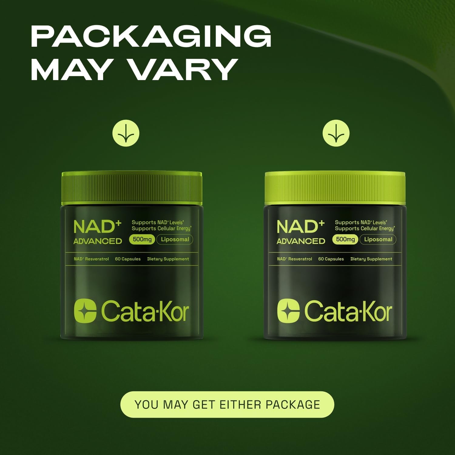 Cata-Kor NAD+ Advanced NMNH Alternative – 60 Capsules | Liposomal NAD+ & Resveratrol for Healthy Aging & Energy