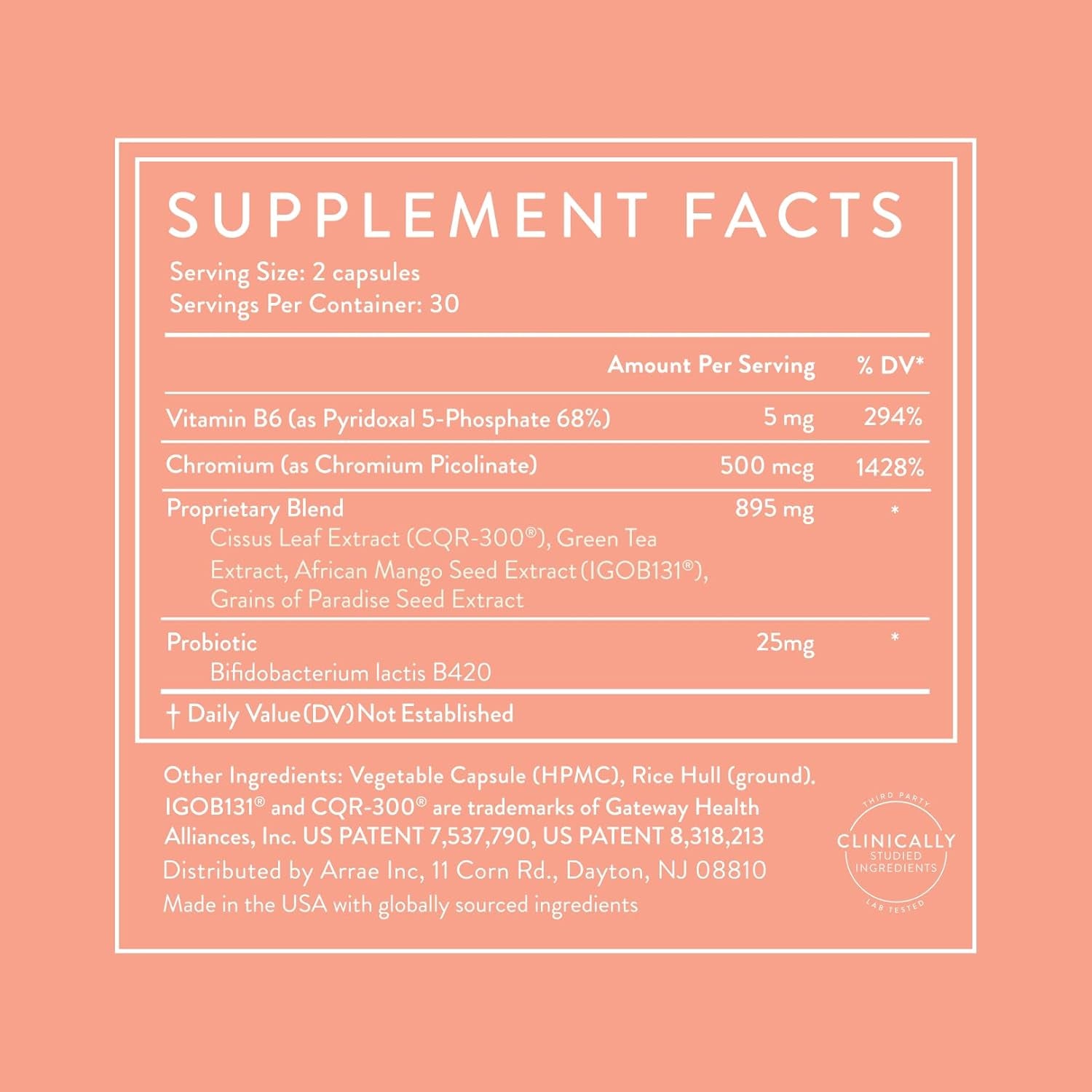Arrae MB-1 – 60 Capsules | Natural Appetite & Metabolic Support