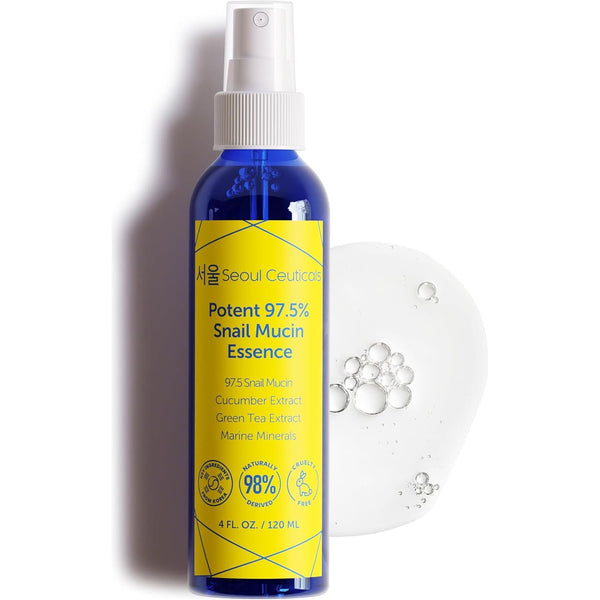 SeoulCeuticals Potent 97.5% Snail Mucin Essence – 120ml | Hydrating & Anti-Aging K-Beauty Mist