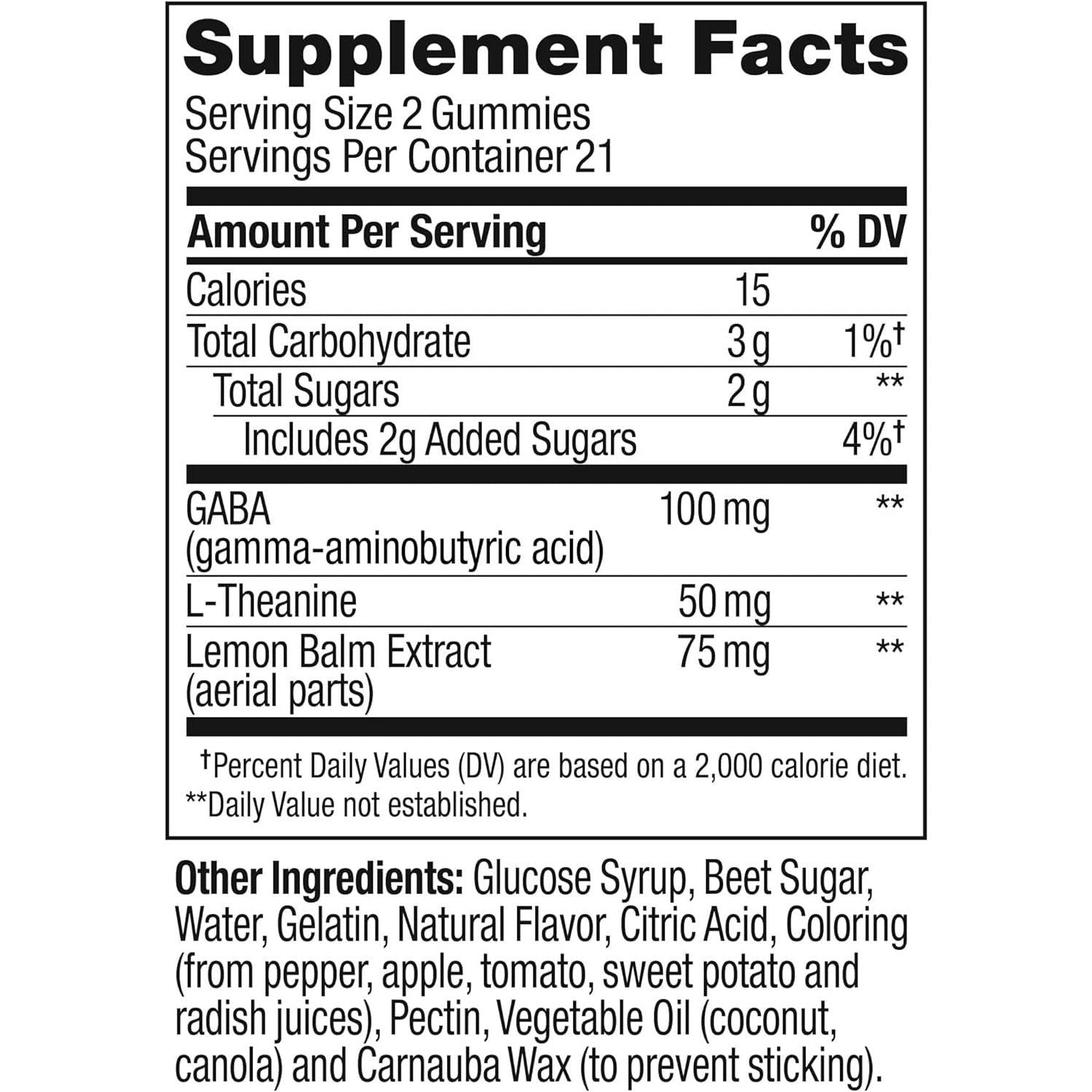 Goodbye Stress Gummy, GABA, L-Theanine, Lemon Balm, Stress Relief Supplement, Berry - 42 Count
