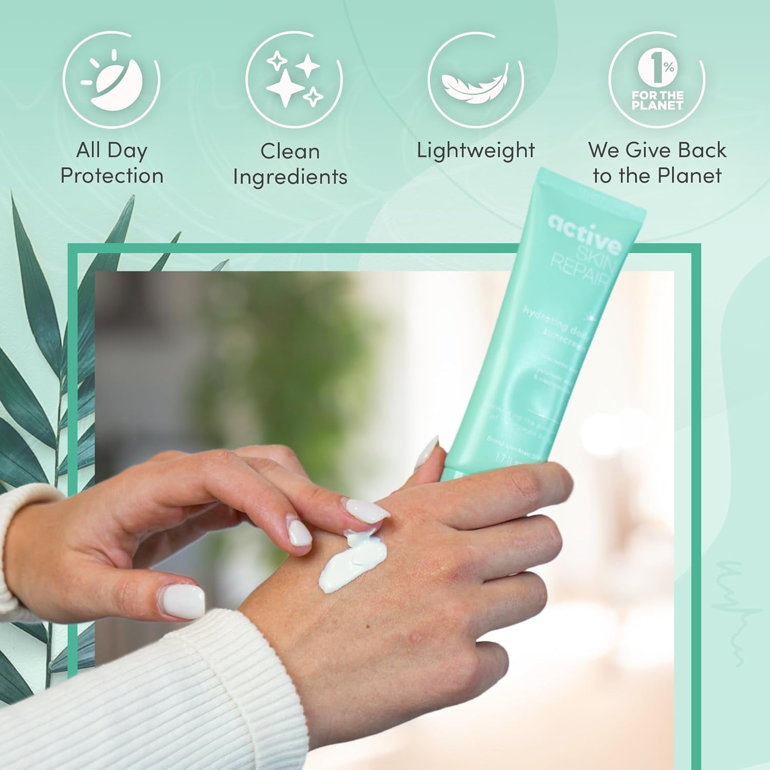 Active Skin Repair SPF 50 Ewg-Certified Hydrating Daily Sunscreen and Face Moisturizer, Non-Nano Zinc, Non-Toxic Broad Spectrum Protection Hydrating Mineral Facial Sunscreen, 1.7 Fl. Oz.