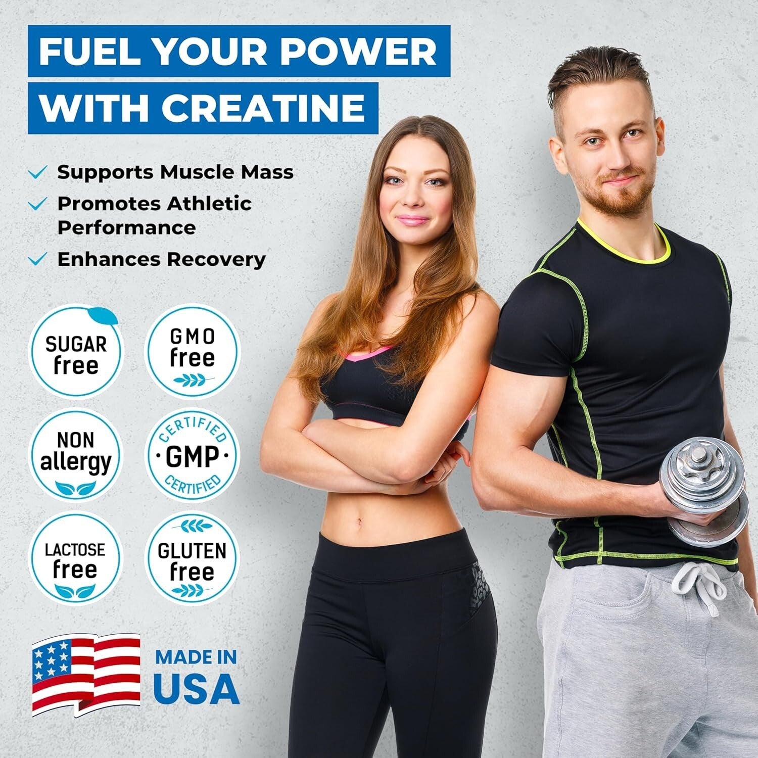 instaskincare Creatine Monohydrate Powder – 5000mg | Pure Micronized Creatine for Muscle Gain, Energy & Strength - 500g