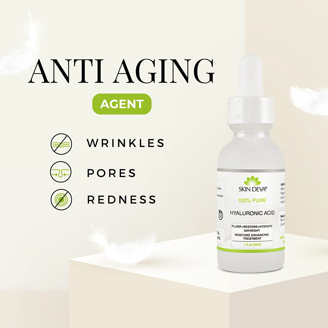 SKIN DEVA 100% Pure Hyaluronic Acid – 30ml | Deep Hydration & Skin Rejuvenation