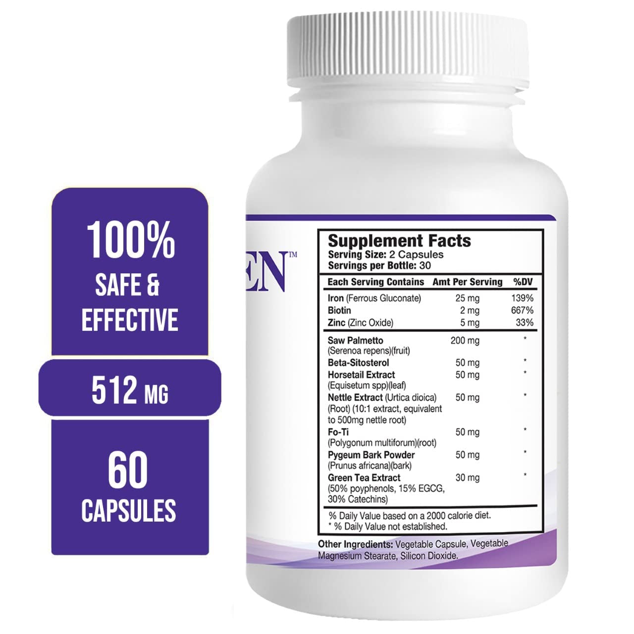 Pronexa Propidren – 512mg - 60 Capsules | DHT Blocker with Saw Palmetto, Biotin & Herbal Complex for Hair Loss Prevention