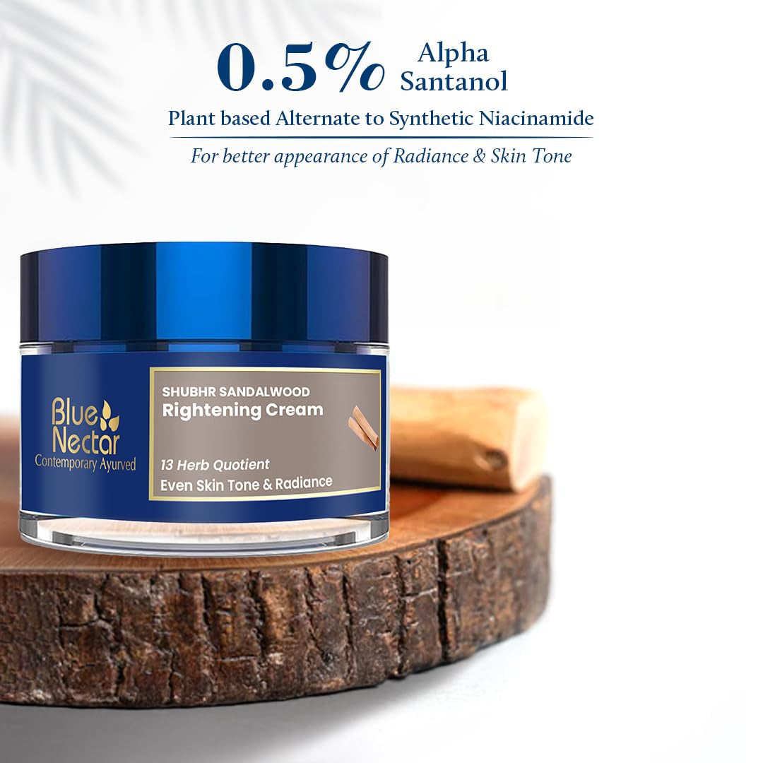 Daily Moisturizer for Face for Women | Authentic Sandalwood, Turmeric & Manjistha Hydrating Day & Night Cream for Face (13 Herbs, 1.7 Oz)