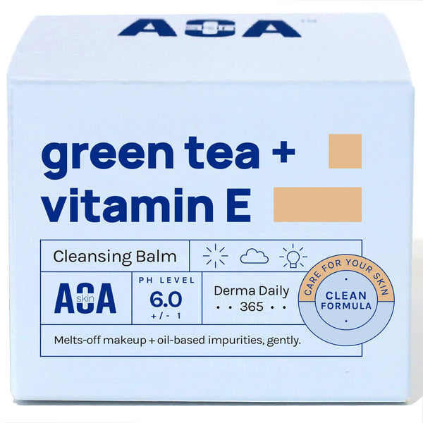 Green Tea & Vitamin E Cleansing Balm, Waterproof Makeup Remover, Oil Based Makeup Remover, K Beauty Skin Care, Soothing and Brightening for All Skin Types, 3.38 Fl Oz, 100 Ml