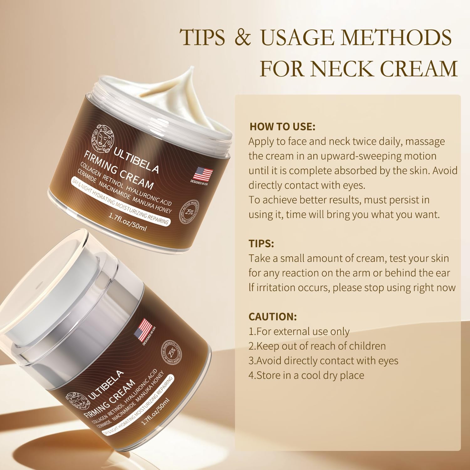 ULTIBELA Firming Cream – 50ml | Retinol, Collagen & Niacinamide for Lifted, Youthful Skin