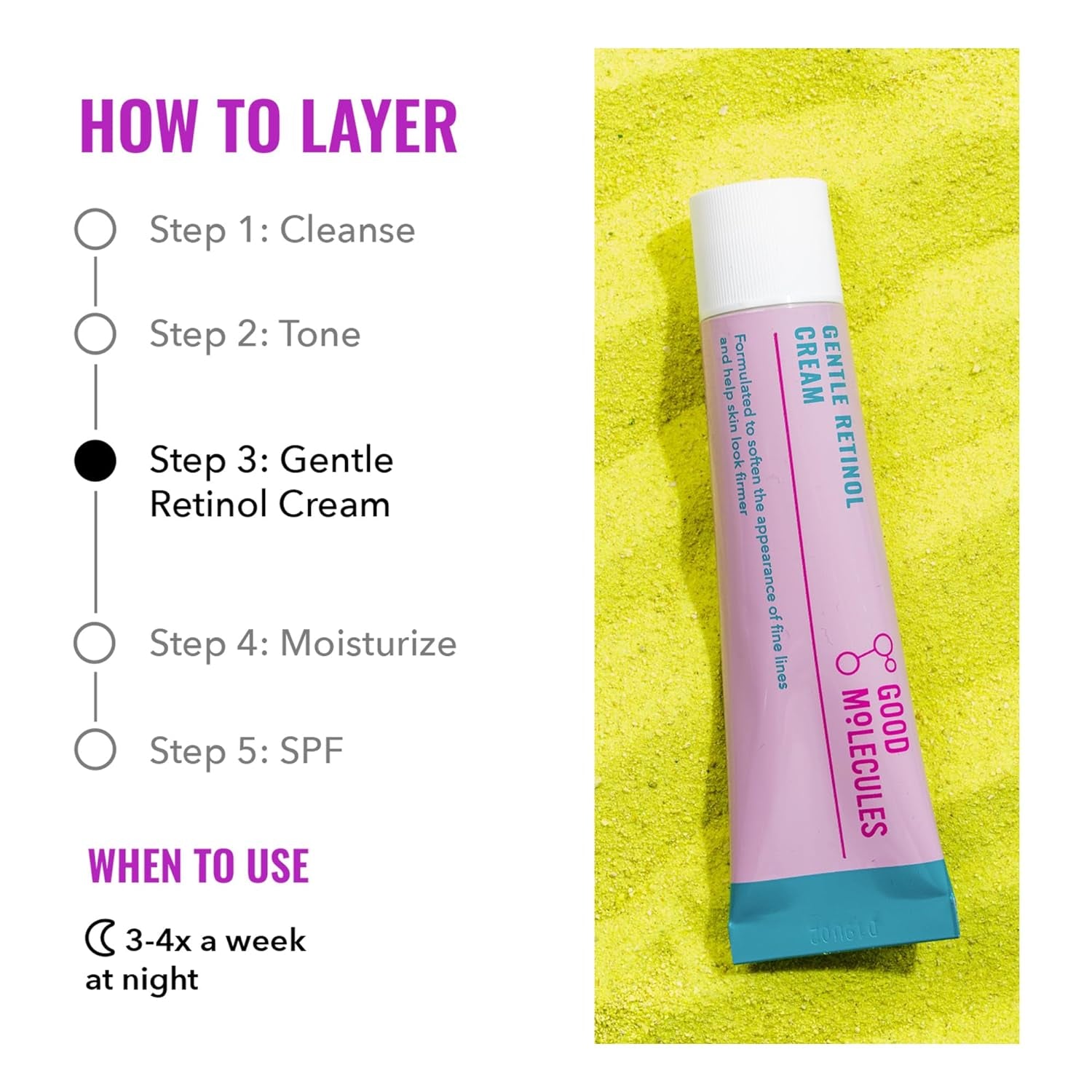 Good Molecules Gentle Retinol Cream – 30ml | Smooth Fine Lines, Refine Pores & Boost Radiance