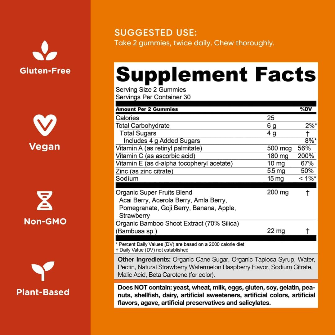 Goli Superfruits Gummies – 60 Gummies | Skin, Collagen & Immune Support with Antioxidants & Vitamin C
